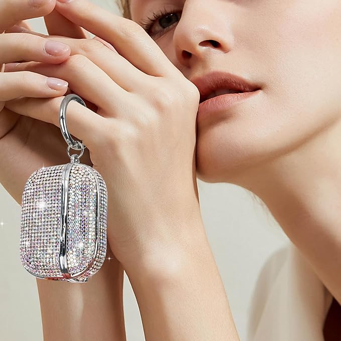 LUVI for AirPods 4 Diamond Case Rhinestone Bling Glitter Crystal Shiny Sparkle Cute for AirPods 4 Cover for Girls Women Wireless Charging Luxury Skin for Apple AirPods 4 Colour