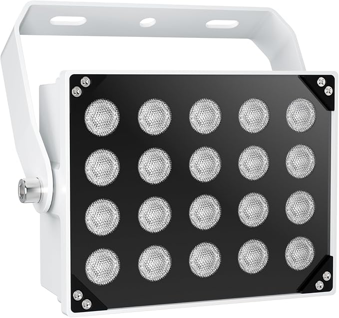 [Upgraded] Univivi IR Illuminators 20 LEDs 850nm Long Range Illuminator 90 Degree Wide Angle Infrared Flood Light IP67 Waterproof for Security Camera IR Light Indoor&Outdoor