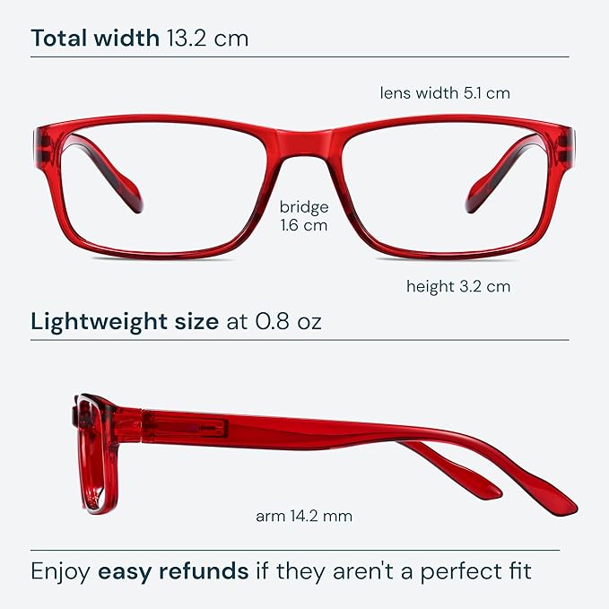 Gaoye 1.0 Professional Reading Glasses for All Day - Computer Readers with Blue Light Protection - Value Pack