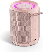 Bluetooth Speaker Wireless,IP67 Waterproof & Dustproof Portable Speaker with Lights,15W Loud Stereo Sound, 2500mAh Battery All Day Playtime, TWS Pairing, BT5.3, Home/Party/Outdoor/Beach (Pink) - Image 1