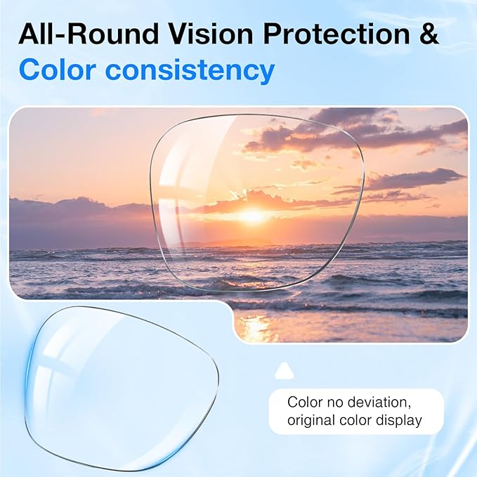 Replacement Lenses for Ray-Ban Meta Smart Glasses Gen 2/1/Wayfarer RW4006/4008/RW4012, 53mm Large/50mm Regular, Anti-Scratch