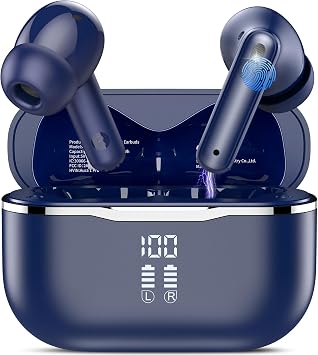 Active Noise Cancelling Ear Buds Wireless Earbuds HiFi Sound 60H Playtime