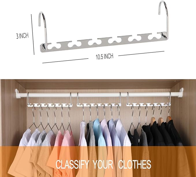 GEFTOl Space Saving Hangers Metal Hanger Magic Cascading Hanger Closet Clothes Organizer(20 Pack)