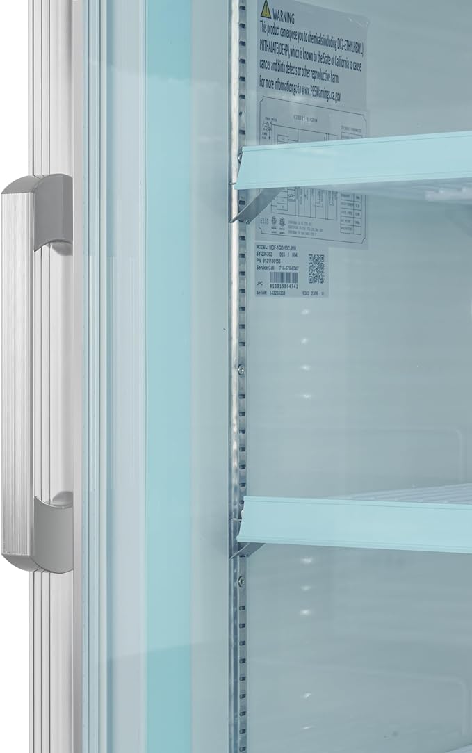 KoolMore MDF-1GD-13C-WH 27 in. Commercial One Glass Door Display Upright Freezer Merchandiser in White 13 Cu. Ft