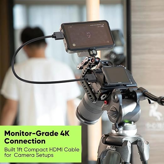 Short HDMI Cable 1FT 5-Pack, 4K HDMI to HDMI Cable 1FT Multi-pack,Slim HDMI 2.0 Cord 1 FT Flexible with 4K@60Hz,2K@165/144Hz,HDCP 2.2, HDR, ARC & CL3 Rated | for Camera, Laptop, Monitor, TV, Soundbar