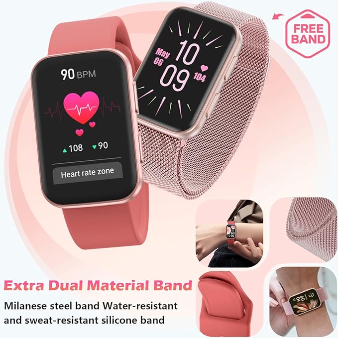 MorePro Smart Fitness Tracker – 24/7 Heart Rate & Blood Oxygen Tracking, Sleep & Activity Monitor, 120+ Sport Modes, IP68 Waterproof Smart Watch for Android iOS Women Men