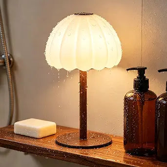 Cordless Shower Lamp, IP65 Waterproof Rechargeable Cloud Light, Touch Dimmable Table Lamp with 3000mAh Battery, 4 Modes Color Changing Mood Light for Inside Shower, Bathroom, Bedroom