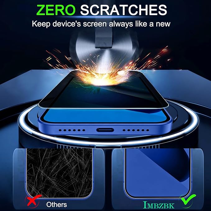 IMBZBK [Auto-Dust Removal] Privacy Screen Protector for Google Pixel 10a [6.3 INCH] Anti Spy Private Accessories, Case Friendly, 3 Military Grade Tempered Glass 3 Camera Lens Protector