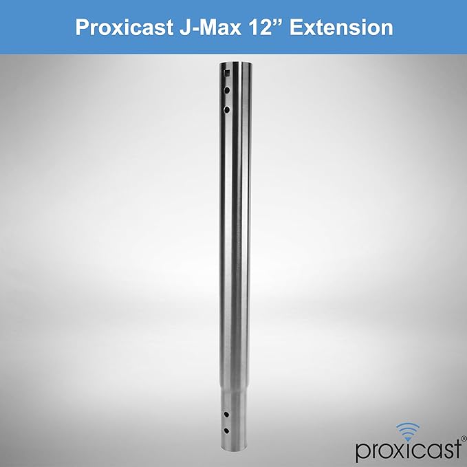 Proxicast 12 inch Stainless Steel Extension Pole for Proxicast J-Max Antenna Mounts (ANT-800-X12)