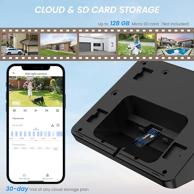 Cinnado Outdoor Camera Wireless-2.4G 2K Solar Wall Light Cameras for Home Security with AI Motion Detection, Waterproof,Motion Activated Light, Siren Alarm Cloud/SD Storage, S2 (2.4G S2-Black-2Pack)