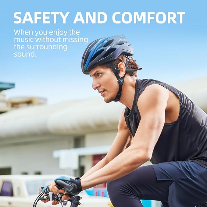 Bone Conduction Headphones Bluetooth 5.3 Open Ear Headphones, 7H Playtime Wireless Headphones, IPX5 Sweatproof Lightweight Sports Headset for Running, Cycling, Walking