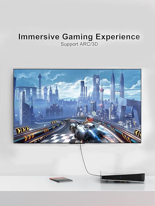 CableCreation 4K HDMI Cable 6ft Down Angle 90 Degree Right Angle, Support 4K@60Hz Ultra HD 3D Video, Male to Male Black HDMI Cable for TV, PC, Gaming and More