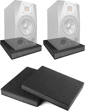 for 5''- 8'' Studio Monitor Speaker Noise Isolation Pads 3-Layer Acoustic Stand Riser Foam Subwoofer Isolation Pad Audio Vibration Platform Stabilizer