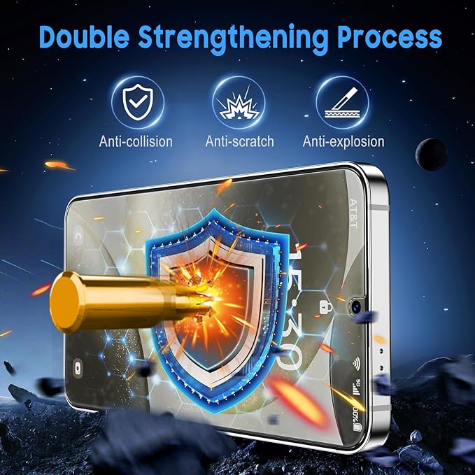 Uyiton UnBreak-Glass for Samsung Galaxy S22 Plus Screen Protector, [Ultrasonic Fingerprint Support][Auto-Alignment Frame] Scratch-Resistant Bubble-Free S22 Plus Screen Protector(6.8'' 5G), 2 Pack
