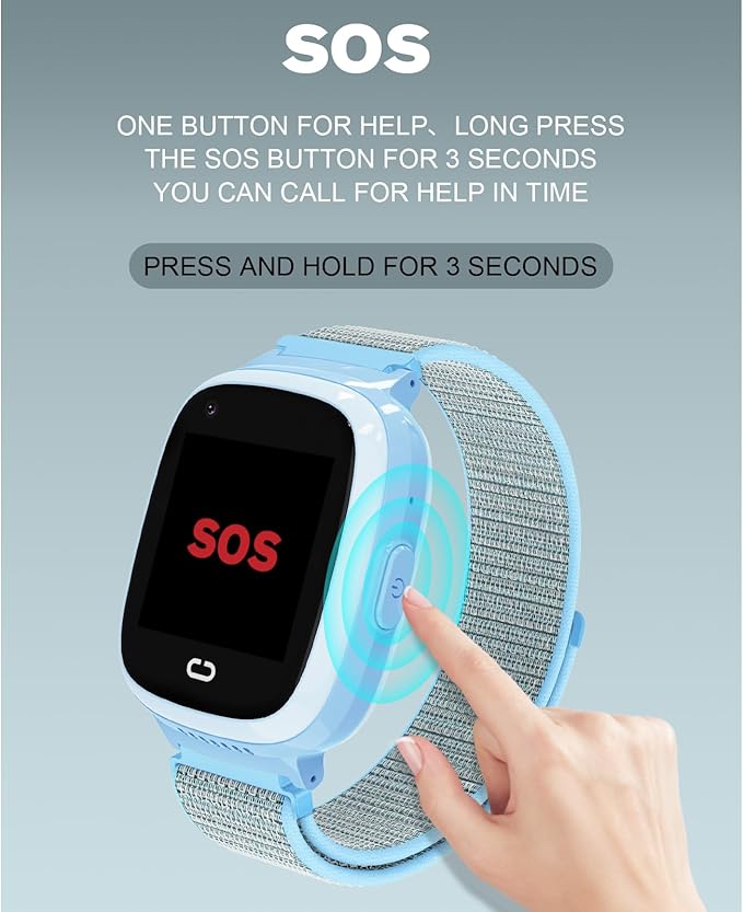 PTHTECHUS 4G Kids Smart Watch with SIM Card, Kids GPS Watch with Video Call Voice Chat WiFi/GPS/Call SOS Chat Bluetooth Camera Music Alarm Clock, Wrist Watch for 5-12 Girls Boys