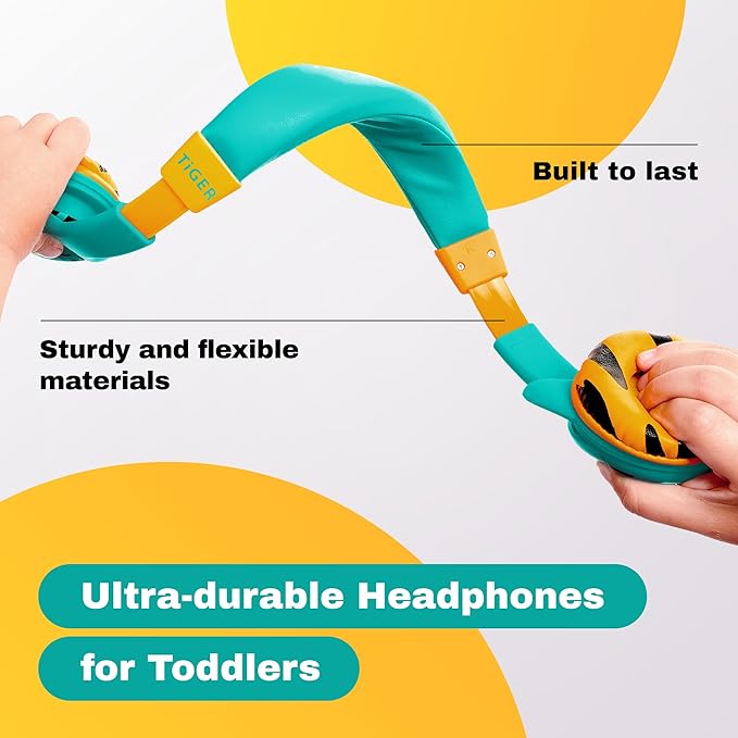 Kidrox Wired Toddler Headphones for 1-7 Years Old — 85dB Volume Limited Baby Headphones for Plane and Car Travel — Children Headset for Airplane, iPad and Tablet, Kids Headphone with Cord for Children