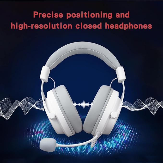 FOXXRAY HAU-37 USB Gaming Headset for PC, Computer Headphones with Microphone, 7.1 Surround Sound, 50MM Dynamic Drivers, RGB Light, Wired Headphones for PS4, PS5, Laptop