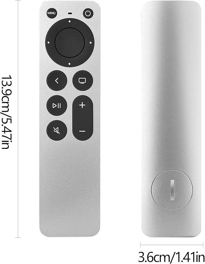 New Replacement Universal Remote Control for Apple TV 4K Remote Apple 4K/ Gen 1 2 3 4/ HD A2169 A1842 A1625 A1427 A1469 A1378 A1218 with TV Control Function
