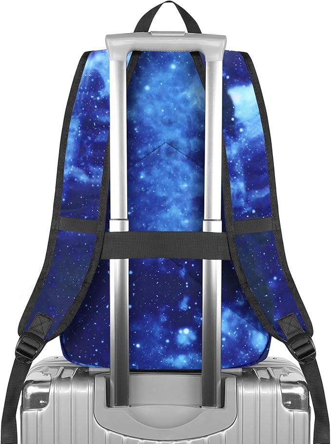 Mancro Travel Backpack for Men Women, Anti Theft Laptop Backpack, 15.6 in Laptop Backpack for Travel Lightweight Bags, Galaxy