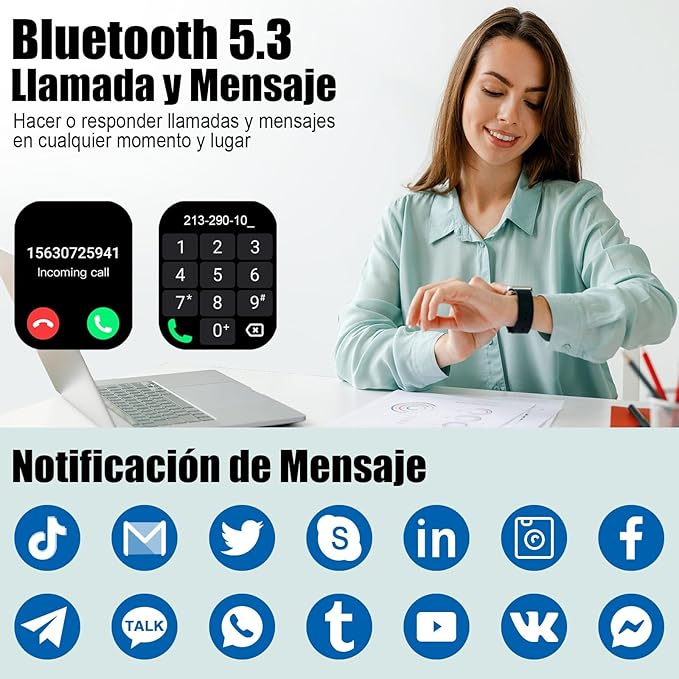 Smart Watch for Men Women (Answer/Make Call), 1.96" HD Fitness Tracker Running Watch, IP68 Waterproof,Pedometer, Sleep/Step/Activity/Heart Rate Monitor,110+ Sport Mode Smartwatch for iOS Android Phone
