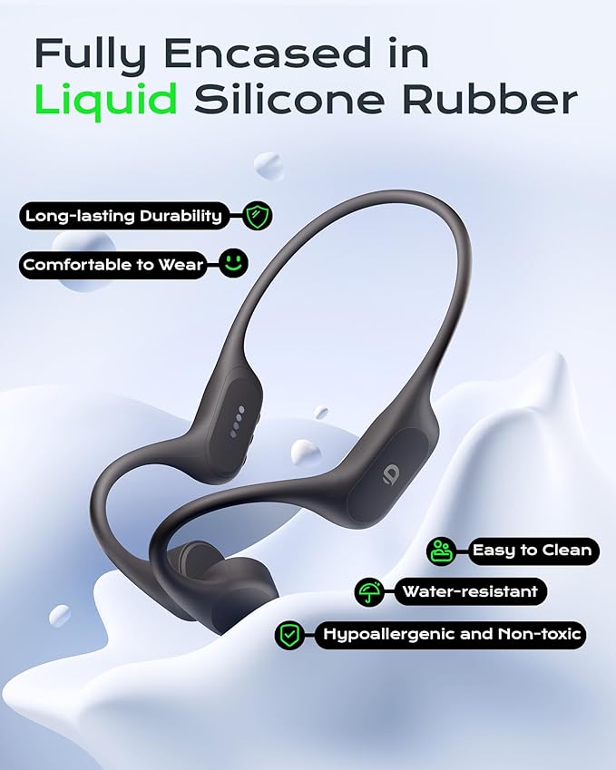 Open Ear Sport Headphones, Wireless Bone Conduction Earphones, Built-in 32GB MP3,with Mic, IP68, Sweat & Water Resistant, Up to 8 Hours Battery, Bluetooth 5.3,for Running,Swimming,Workouts
