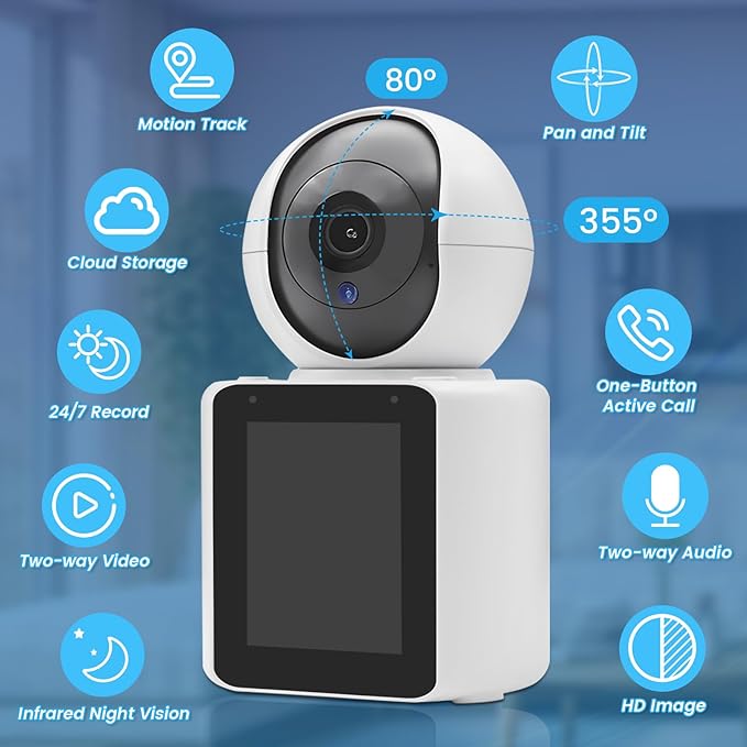Security Camera, 2K/3MP Outdoor Camera 2.4G Hz E27 Camera for Home Security, 24/7 Recording, Motion Detection and Alarm (C)