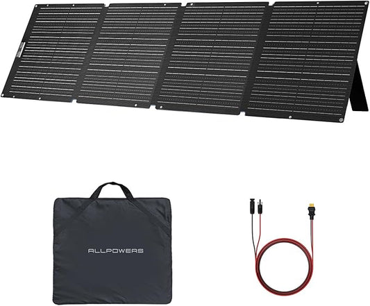 ALLPOWERS 200 Watt Portable Solar Panel SE200, 25% High Efficiency Foldable Solar Charger, IP68 Waterproof, for Solar Generators Camping RV Off Grid