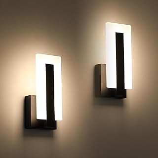 Joosenhouse Modern LED Wall Sconces Up and Down Wall Mount Light Black 3000K Warm White Wall Lights Set of 2, Indoor Wall Lighting for Hallways, Bedrooms, Hallways, Living Room Indoor Wall Lights - Image 1