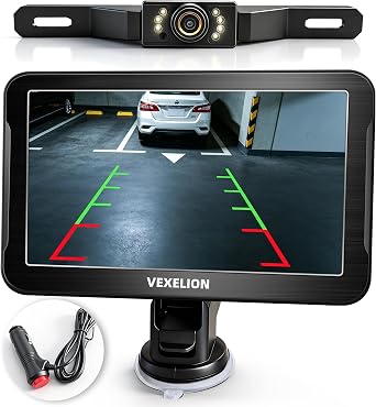 2K Backup Camera Kit, 7 Inch Monitor, Wired Zero-Lag, Night Vision