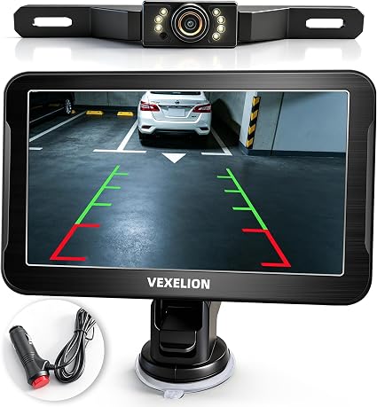 2K Backup Camera Kit, 7 Inch Monitor, Wired Zero-Lag, Night Vision