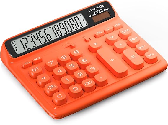VEWINGL Office Desktop Calculator, 12-Digit Large HD LCD and Big Buttons