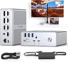 TobenONE DisplayLink Docking Station 4 Monitors, 4 HDMI&2DP, 120W Charger - Image 1
