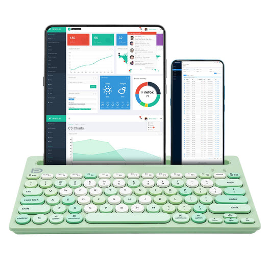 HUO JI Wireless Keyboard Multi-Device, Bluetooth & 2.4G Dual Mode for iPad