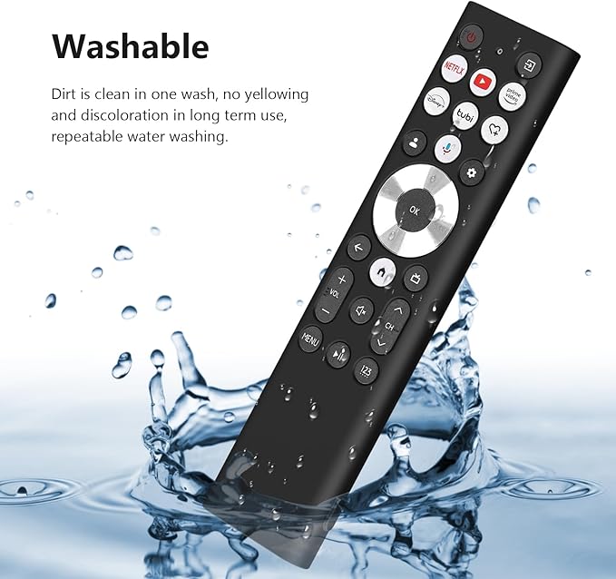 LEFXMOPHY ERF6A80 ERF6G80H ERF6F80H Cover for Hisense U6N U7N U8N U9N S7N Series 4K UHD Google Smart TV Remote Black Silicone Case