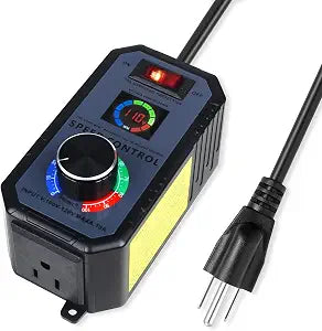 Upgraded AC Motor Speed Controller with Large LED Percentage Display, 120V 15A Variable Speed Regulator with Overload Protection, Stepless Control for Router, Fan, and Inline Duct Fans
