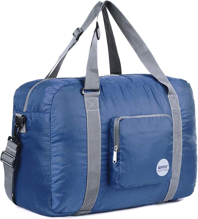 WANDF Foldable Personal Item Travel Bag, Carry on Duffle Bag