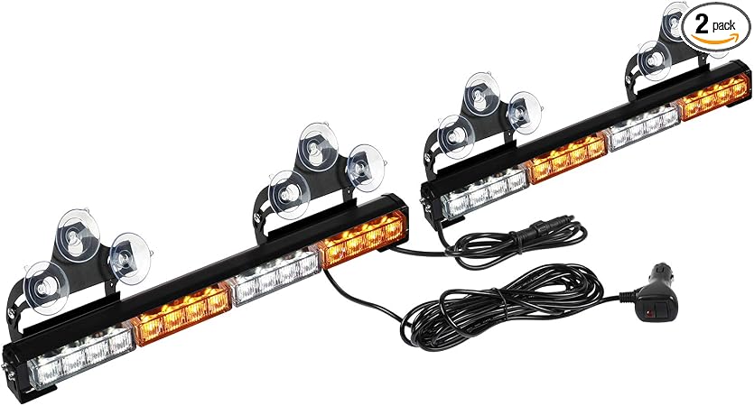 ASPL 2x 16.8 inch Strobe Light Bar 32LED Dash Lights