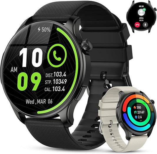 Smart Watch for Men Women Fitness: Waterproof Make Answer Call Digital Mens Watches Running Step Tracker Smartwatch Android Phone iPhone Samsung Compatible Pedometer SpO2 Sleep Heart Rate Monitor