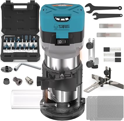 TWOWIN Router Tool, 6.5 Amp 1.25 HP Hand held Wood Router Tool - Image 4