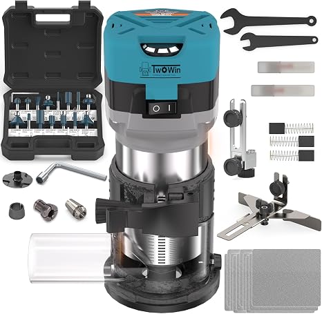 TWOWIN Router Tool, 6.5 Amp 1.25 HP Hand held Wood Router Tool - Image 5