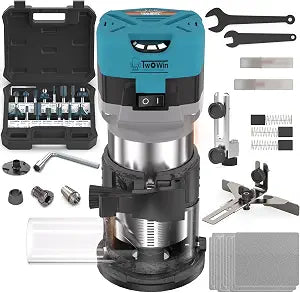 TWOWIN Router Tool, 6.5 Amp 1.25 HP Hand held Wood Router Tool - Image 1