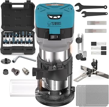 TWOWIN Router Tool, 6.5 Amp 1.25 HP Hand held Wood Router Tool - Image 2