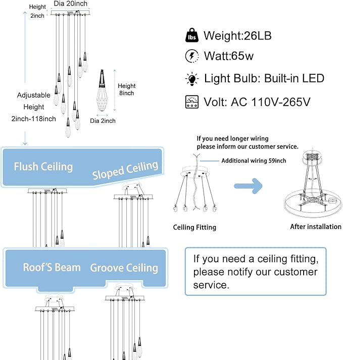 Modern Crystal Chandelier 16-Light Large Chandeliers for High Ceilings Silver Raindrop Chandeliers Crystal Chandelier for Staircase Villa Living Room Entryway