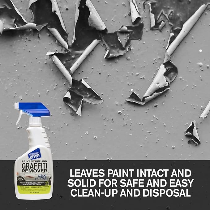 Motsenbocker’s Lift Off 45406-2PK 16-Ounce Paint Scuff and Graffiti Remover Easily Removes Paint Scuffs, Spray Paint, Acrylic from Multiple Surfaces Vehicles, Brick, Boats, Concrete, Pack of 2 , white