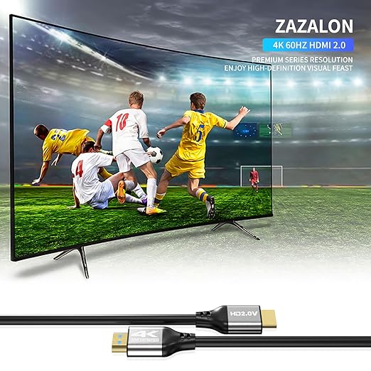 4k HDMI Cable 50 FT,High Speed HDMI 2.0 Cord, Support 4K@60Hz, ARC, HDR, 3D, Ethernet, Compatible with TV, Blu-Ray, PS4/5,Projector, Soundbar, Sky, PC, Laptop