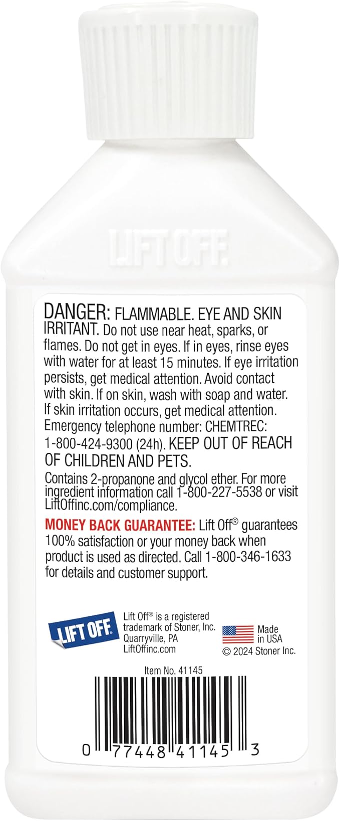 Motsenbocker’s Lift Off 41145 4.5-Ounce Spray Foam and Silicone Caulk Remover Safe on Showers, Baseboards, Stainless Steel, Ceramic, and More Water-Based and Biodegradable, Clear
