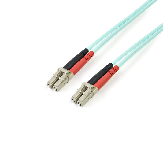 StarTech.com 5m (16.4ft) LC/UPC to LC/UPC OM3 Multimode Fiber Optic Cable, Full Duplex 50/125, 100G, LSZH Fiber Jumper Cord