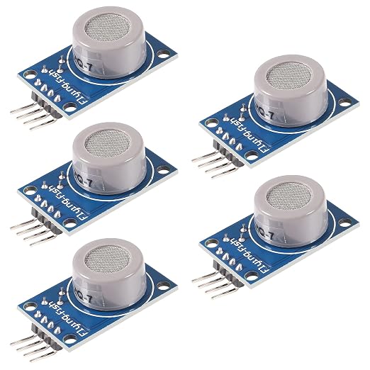 ACEIRMC 5pcs MQ-7 Gas Sensor Detector Monitor Module for Arduino Raspberry Pi ESP8266 MQ-7 5V DC (MQ-7)