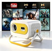 Mini Projector with 1080P Support 240 ANSI Lumens WiFi Bluetooth 5.2 - Image 1