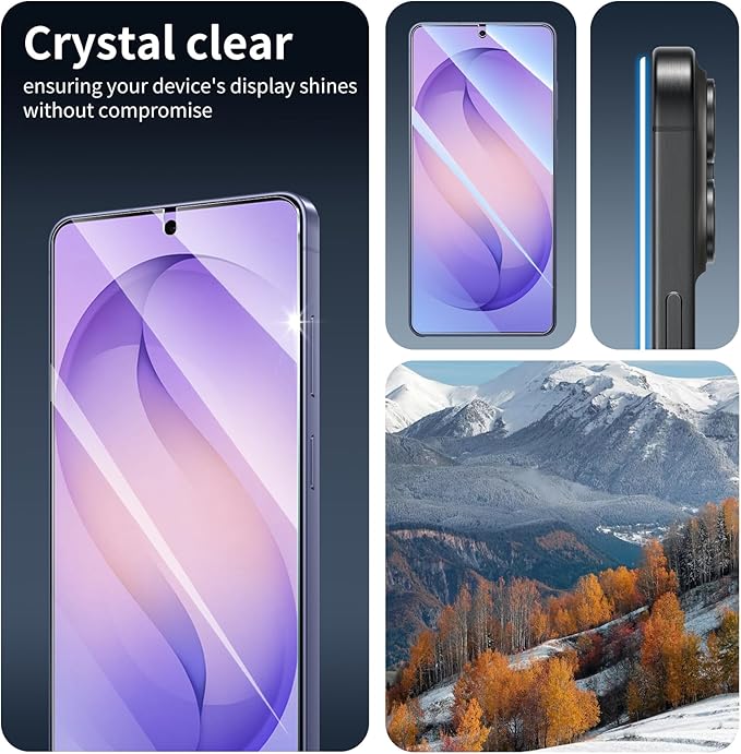 3+3-Pack, Screen Protector and Camera Lens Protector for Samsung Galaxy S26 Ultra, Tempered Glass Film, Impact-Protection, HD, Anti-Scratch, 9H Hardness, Case Friendly, Bubble Free